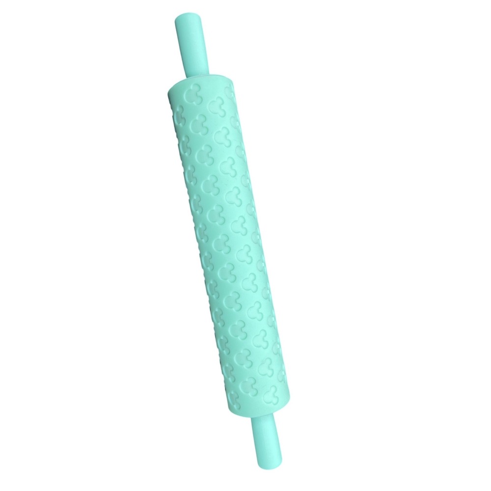 Disney Mickey Mouse Mint Green Embossed Silicone Rolling Pin